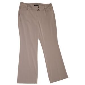 Rafaella Women's Curvy Fit High-Rise Bootcut dress pants Size 8 Tan